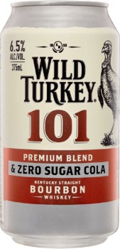Wild+Turkey+101+Bourbon+%26amp%3B+Zero+Cola+Cans+10x375mL