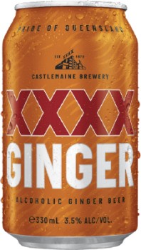 XXXX+Ginger+Alcoholic+Ginger+Beer+Cans+330mL