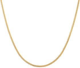 9ct+Gold+45cm+Solid+Snake+Chain