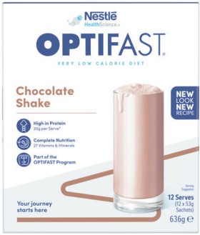 Optifast+VLCD+Chocolate+Shake+Flavour+12+x+53g+Sachets