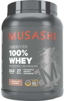 Musashi+100%25+Whey+Protein+Powder+Chocolate+Flavour+900g