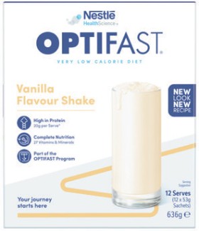 Optifast-VLCD-Vanilla-Flavour-Shake-12-x-53g-Sachets on sale
