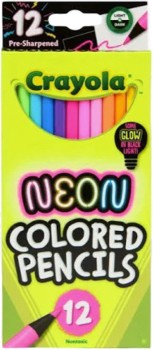 Crayola-12-Pack-Neon-Coloured-Pencils on sale