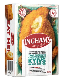 Inghams-Garlic-Butter-Chicken-Breast-Kyivs-350g on sale