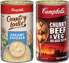 Campbells-Chunky-or-Country-Ladle-Canned-Soup-495505g-Selected-Varieties on sale