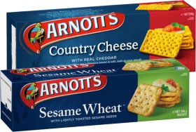 Arnott%26rsquo%3Bs+Country+Cheese%2C+Sesame+Wheat+or+Cheds+Crackers+250g