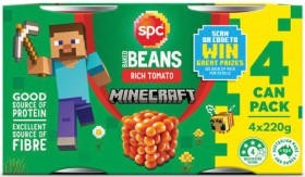 SPC-Baked-Beans-Spaghetti-or-SpagASaurus-4x220g-Selected-Varieties on sale