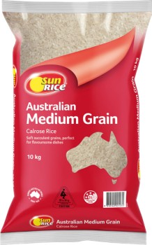 SunRice-Medium-Grain-White-Rice-10kg on sale