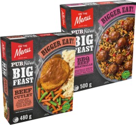 On-The-Menu-Pub-Faves-Big-Feast-Frozen-Meal-480500g-Selected-Varieties on sale