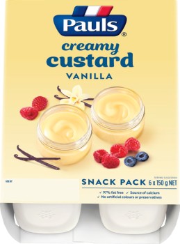 Pauls-Vanilla-Custard-Snack-Pack-6x150g on sale