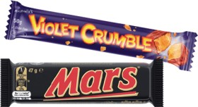 Mars+Medium+Bars+42%E2%80%9156g%2C+Violet+Crumble+Bar+50g+or+M%26amp%3BM%26rsquo%3Bs+35%E2%80%9149g+Selected+Varieties