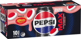 NEW-Pepsi-Max-Strawberries-Cream-10x375mL on sale