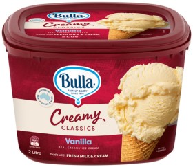 Bulla-Creamy-Classics-Ice-Cream-2-Litre-Selected-Varieties on sale