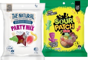 The+Natural+Confectionery+Co.+130%E2%80%91230g%2C+Sour+Patch+Kids+190g+or+Pascall+Lollies+150%E2%80%91300g+Bags+Selected+Varieties