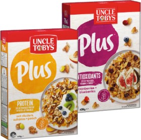 Uncle+Tobys+Plus+Cereal+410%E2%80%91435g+Selected+Varieties