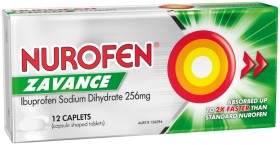 Nurofen+Zavance+Ibuprofen+Caplets+or+Tablets+12+Pack%2A%2A