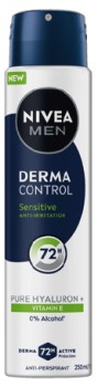 Nivea+Derma+Control+72h+Active+Protection+Anti%E2%80%91perspirant+250mL+Selected+Varieties