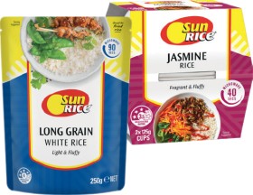 SunRice+Microwave+Rice+Pouch+250g+or+Rice+Cup+2+Pack+Selected+Varieties