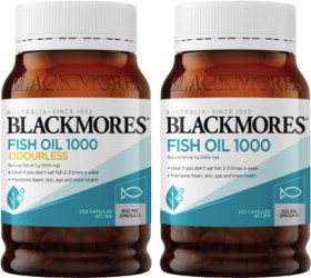 Blackmores+Odourless+Fish+Oil+or+Fish+Oil+1000mg+Capsules+200+Pack%5E