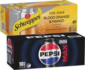 Pepsi+or+Solo+Soft+Drink+or+Schweppes+Sparkling+Water+10x375mL