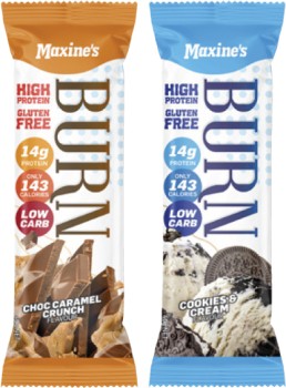Maxines-Burn-High-Protein-Bar-40g on sale