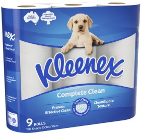 Kleenex+Complete+Clean+Toilet+Paper+9+Pack