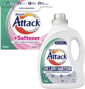 Biozet+Attack+Plus+Laundry+Liquid+2+Litre+or+Powder+2kg