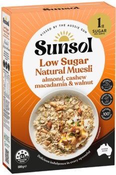 Sunsol-Natural-Muesli-500g on sale