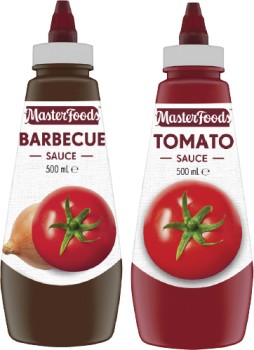 MasterFoods+Squeeze+Tomato+or+Barbecue+Sauce+475mL-500mL