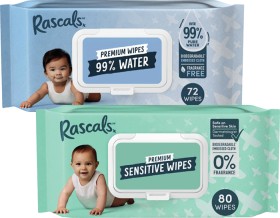Rascals+Premium+Baby+Wipes+72+Pack-80+Pack