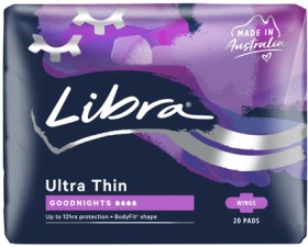 Libra-Goodnights-Ultra-Thin-Pads-with-Wings-Value-20-Pack on sale