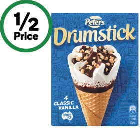 Peters-Drumstick-Ice-Cream-475-490ml-Pk-4-6-Excludes-Plant-Based on sale