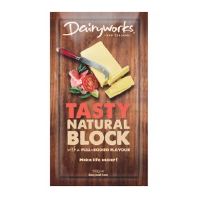 Dairyworks-Cheese-Block-500g-From-the-Fridge on sale