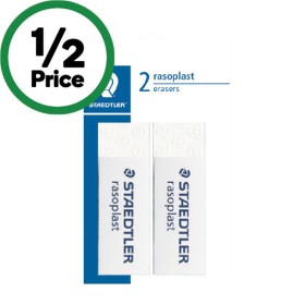 Staedtler-Rasoplast-Erasers-Pk-2 on sale
