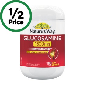 Natures-Way-Glucosamine-1500mg-Tablets-Pk-180 on sale