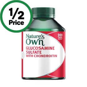 Natures-Own-Glucosamine-Sulfate-with-Chondroitin-Tablets-Pk-200 on sale