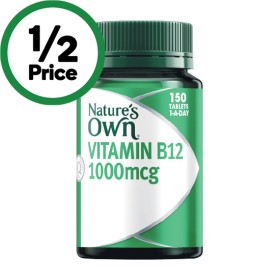 Natures-Own-Vitamin-B12-1000mcg-Tablets-Pk-150 on sale