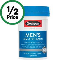 Swisse+Ultivite+Men%26rsquo%3Bs+Multivitamin+Tablets+Pk+60%7E