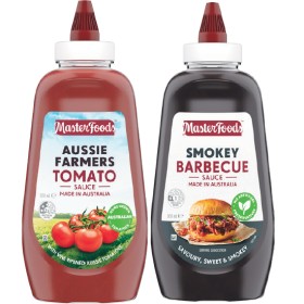 MasterFoods+Smokey+Barbecue+or+Aussie+Farmers+Tomato+Sauce+500ml