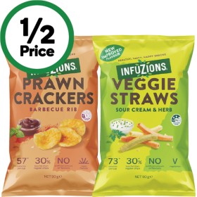InfuZions+Veggie+Straws%2C+Crackers+or+Rings+90g