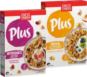 Uncle-Tobys-Plus-Cereal-620705g-Selected-Varieties on sale