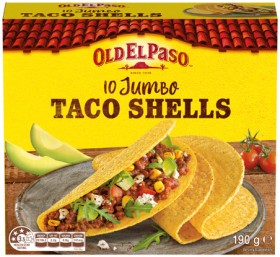 Old-El-Paso-Jumbo-Taco-Shells-10-Pack on sale