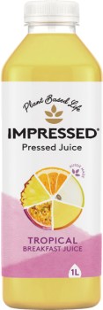 Impressed-Pressed-Juice-Tropical-Green-Supreme-or-Berry-Bliss-1-Litre on sale