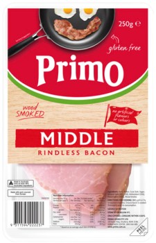 Primo+Wood+Smoked+Middle+Rindless+Bacon+250g