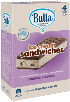 Bulla-Ice-Cream-Sandwiches-4-Pack-Selected-Varieties on sale