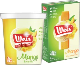 Weis+Bar+4+Pack%2C+Mini+6+Pack+or+Tub+1+Litre+Selected+Varieties