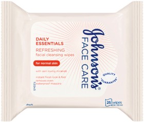 Johnson%26rsquo%3Bs+Facial+Cleansing+Wipes+25+Pack+Selected+Varieties