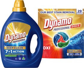 Dynamo+Professional+Laundry+Liquid+2+Litre+or+Capsules+29+Pack+Selected+Varieties