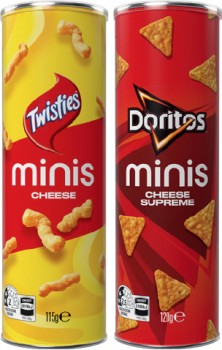 Twisties+Cheese+Minis+115g%2C+Doritos+Minis+120g+or+Sunbites+Grain+Waves+Wholegrain+Chips+170g+Selected+Varieties