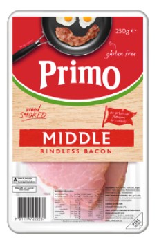 Primo+Wood+Smoked+Middle+Rindless+Bacon+250g